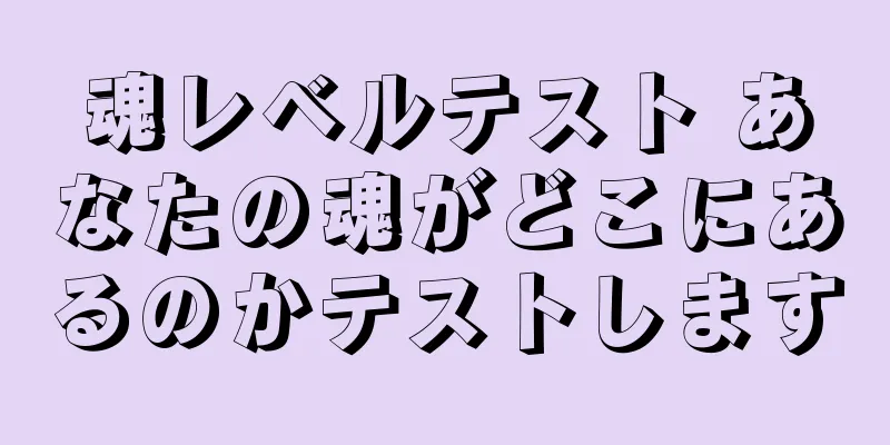 魂レベルテスト あなたの魂がどこにあるのかテストします