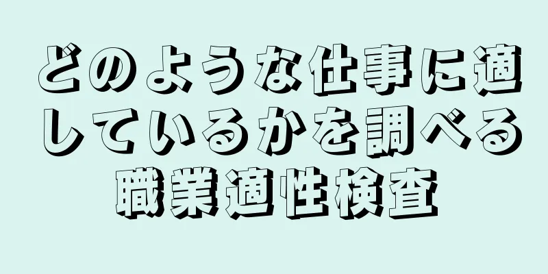 どのような仕事に適しているかを調べる職業適性検査