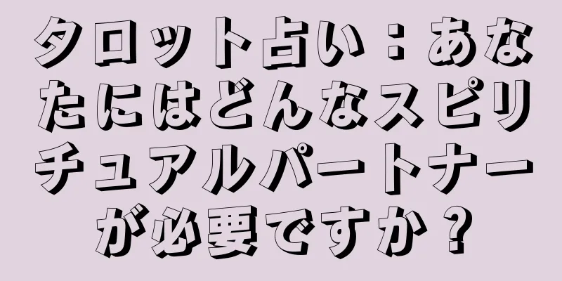 タロット占い：あなたにはどんなスピリチュアルパートナーが必要ですか？