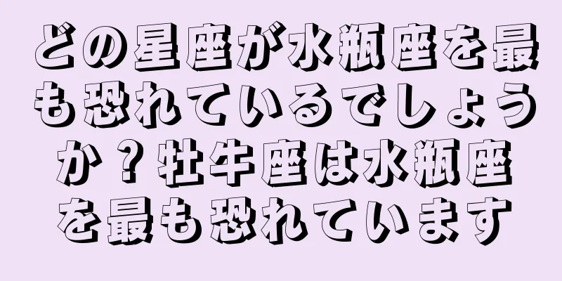 どの星座が水瓶座を最も恐れているでしょうか？牡牛座は水瓶座を最も恐れています