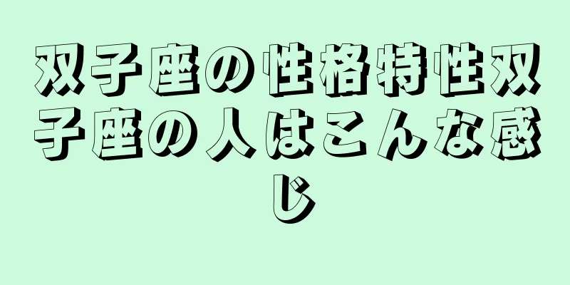 双子座の性格特性双子座の人はこんな感じ