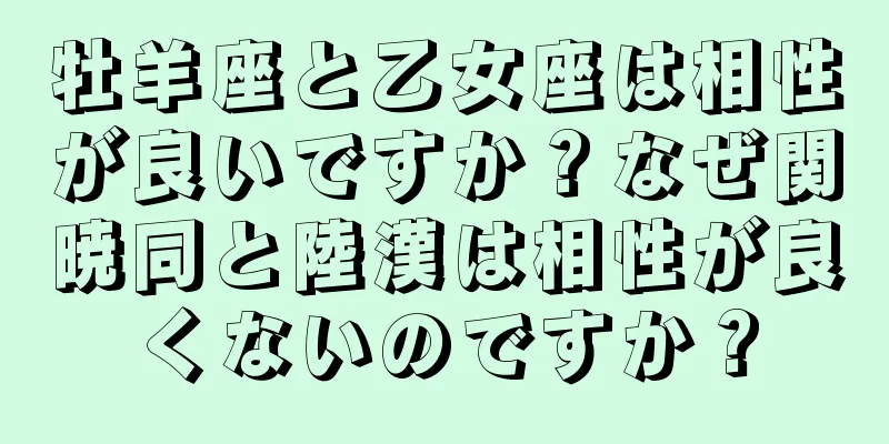 牡羊座と乙女座は相性が良いですか？なぜ関暁同と陸漢は相性が良くないのですか？