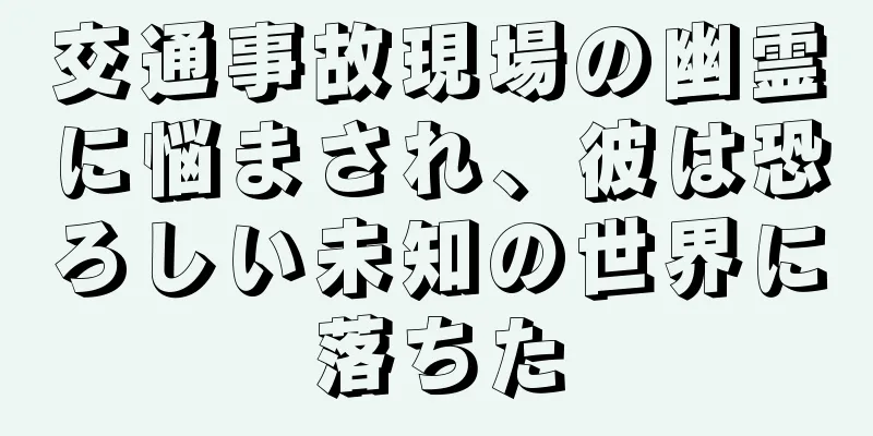 交通事故現場の幽霊に悩まされ、彼は恐ろしい未知の世界に落ちた
