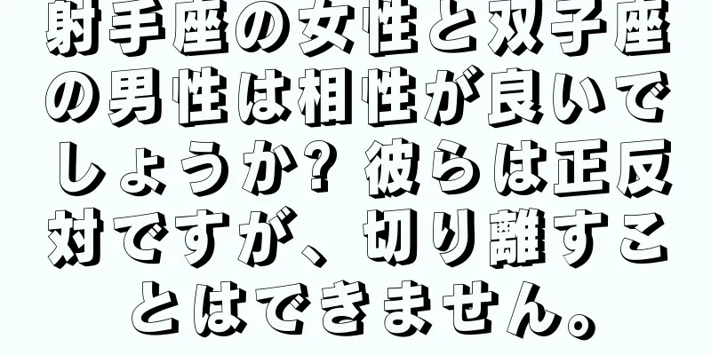 射手座の女性と双子座の男性は相性が良いでしょうか? 彼らは正反対ですが、切り離すことはできません。