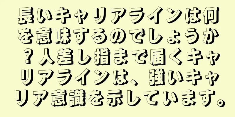 長いキャリアラインは何を意味するのでしょうか？人差し指まで届くキャリアラインは、強いキャリア意識を示しています。