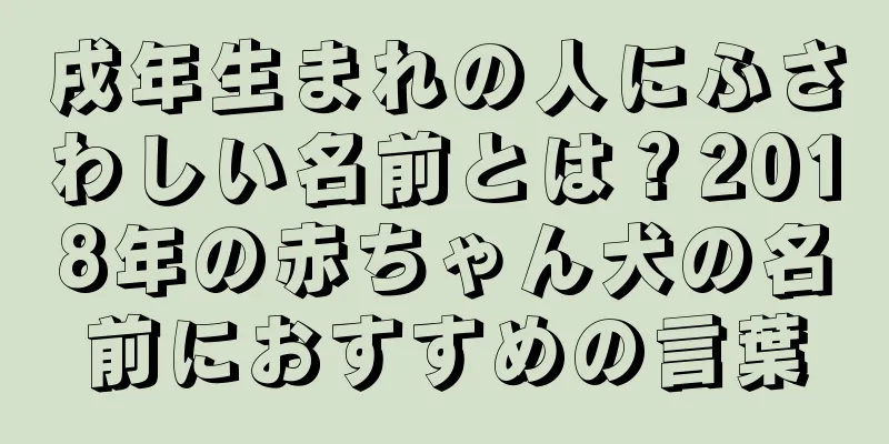 戌年生まれの人にふさわしい名前とは？2018年の赤ちゃん犬の名前におすすめの言葉