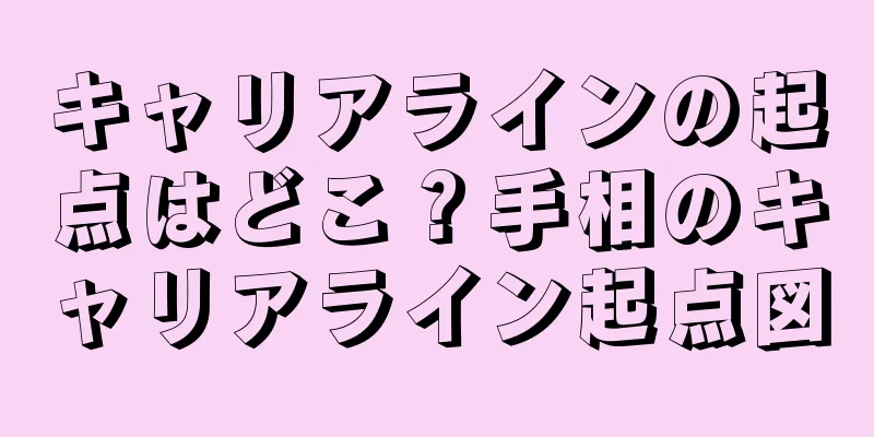 キャリアラインの起点はどこ？手相のキャリアライン起点図