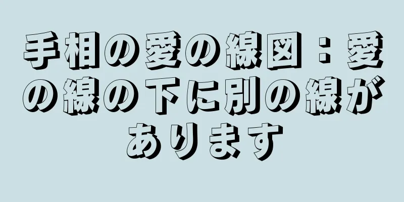 手相の愛の線図：愛の線の下に別の線があります