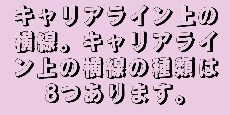 キャリアライン上の横線。キャリアライン上の横線の種類は8つあります。