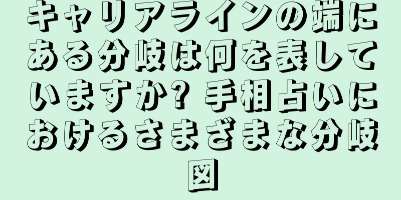 キャリアラインの端にある分岐は何を表していますか? 手相占いにおけるさまざまな分岐図