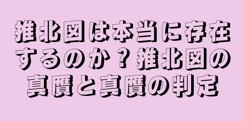 推北図は本当に存在するのか？推北図の真贋と真贋の判定