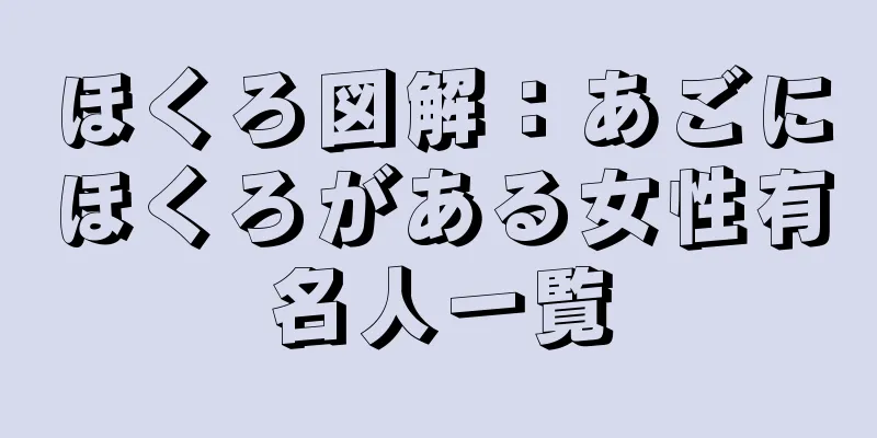 ほくろ図解：あごにほくろがある女性有名人一覧