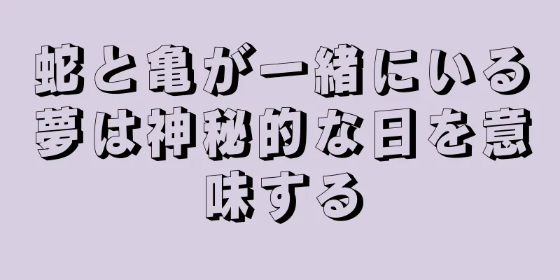 蛇と亀が一緒にいる夢は神秘的な日を意味する