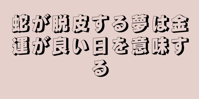 蛇が脱皮する夢は金運が良い日を意味する