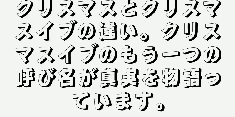 クリスマスとクリスマスイブの違い。クリスマスイブのもう一つの呼び名が真実を物語っています。