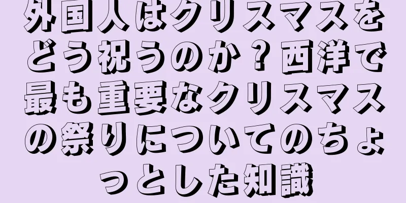 外国人はクリスマスをどう祝うのか？西洋で最も重要なクリスマスの祭りについてのちょっとした知識
