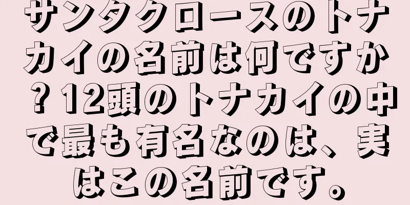 サンタクロースのトナカイの名前は何ですか？12頭のトナカイの中で最も有名なのは、実はこの名前です。