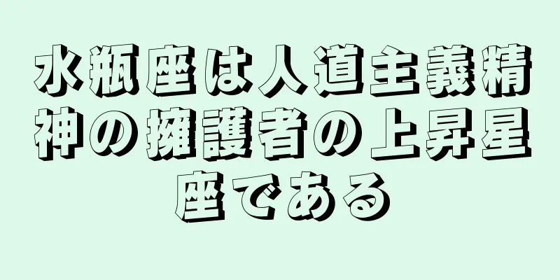 水瓶座は人道主義精神の擁護者の上昇星座である