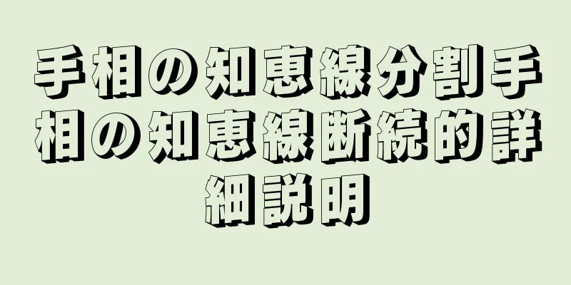手相の知恵線分割手相の知恵線断続的詳細説明