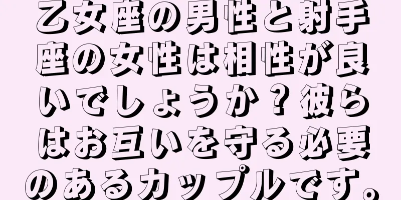 乙女座の男性と射手座の女性は相性が良いでしょうか？彼らはお互いを守る必要のあるカップルです。