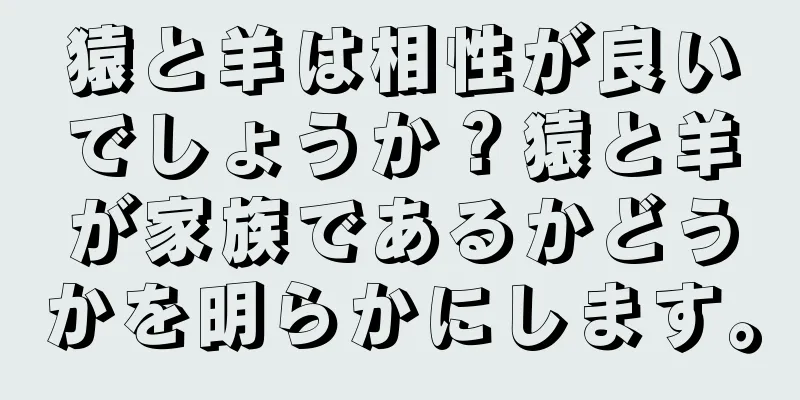 猿と羊は相性が良いでしょうか？猿と羊が家族であるかどうかを明らかにします。