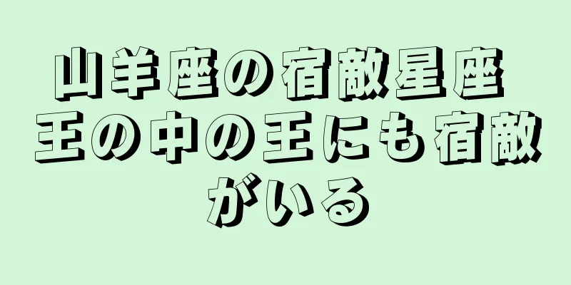 山羊座の宿敵星座 王の中の王にも宿敵がいる