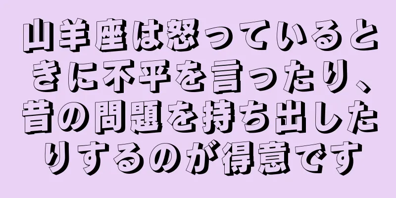 山羊座は怒っているときに不平を言ったり、昔の問題を持ち出したりするのが得意です