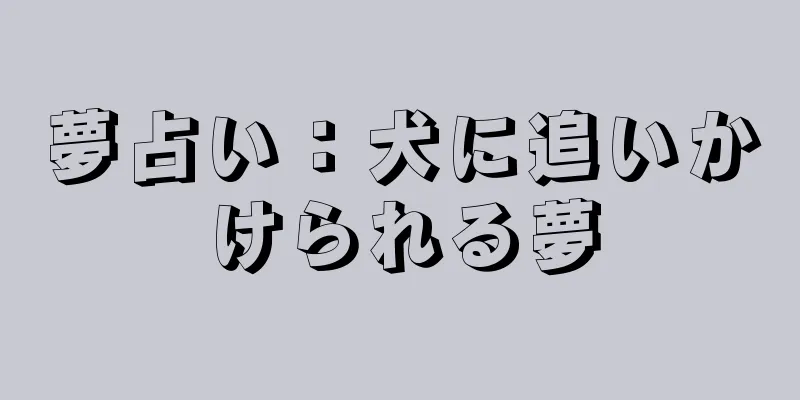 夢占い：犬に追いかけられる夢