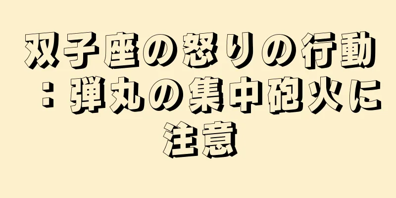 双子座の怒りの行動：弾丸の集中砲火に注意