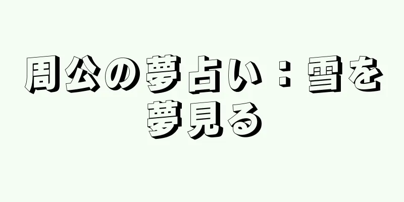 周公の夢占い：雪を夢見る