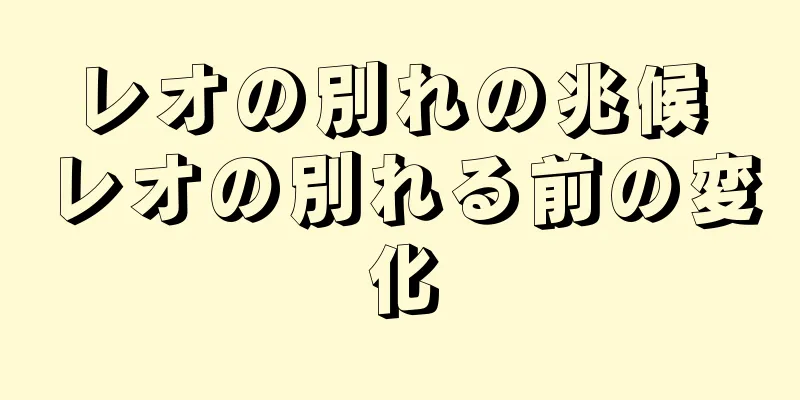 レオの別れの兆候 レオの別れる前の変化