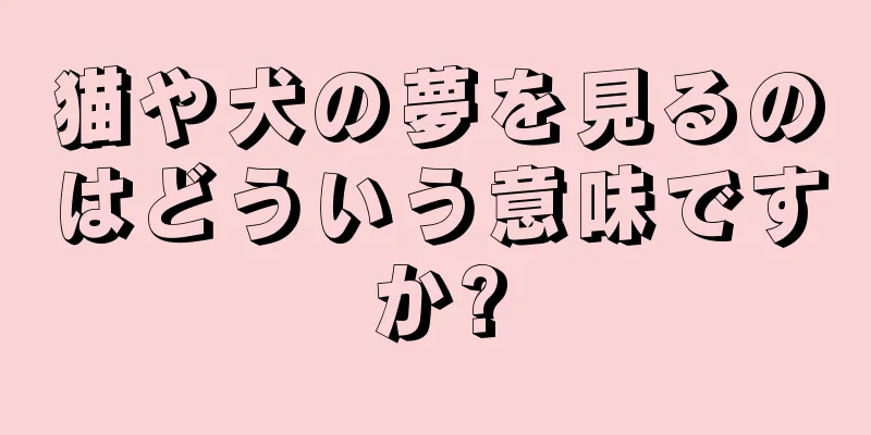 猫や犬の夢を見るのはどういう意味ですか?