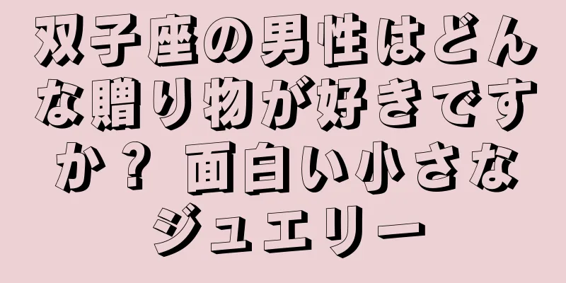双子座の男性はどんな贈り物が好きですか？ 面白い小さなジュエリー