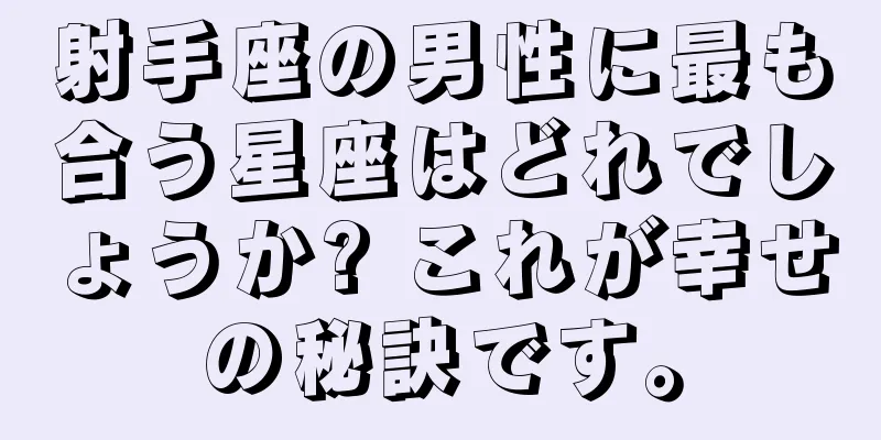 射手座の男性に最も合う星座はどれでしょうか? これが幸せの秘訣です。