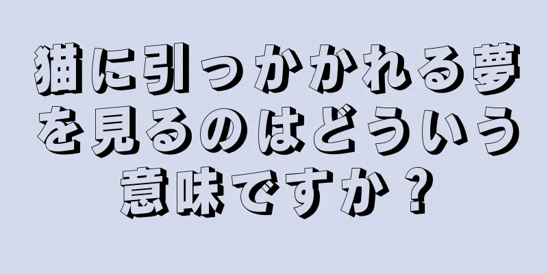 猫に引っかかれる夢を見るのはどういう意味ですか？