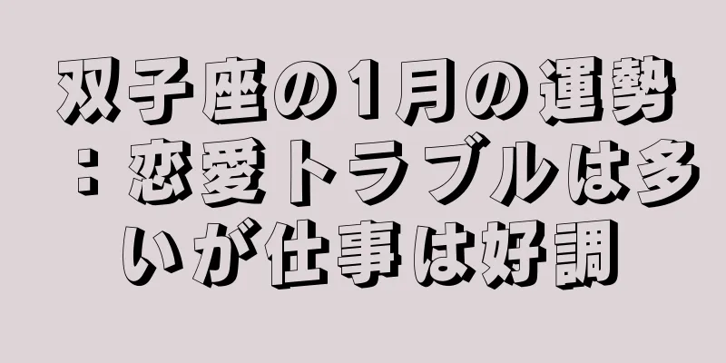 双子座の1月の運勢：恋愛トラブルは多いが仕事は好調