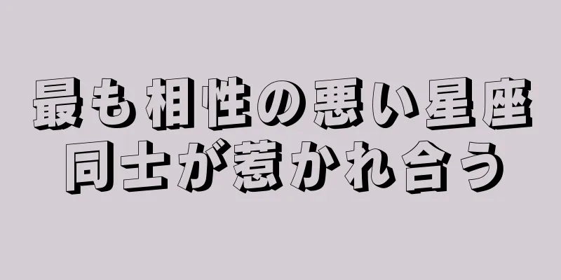 最も相性の悪い星座同士が惹かれ合う