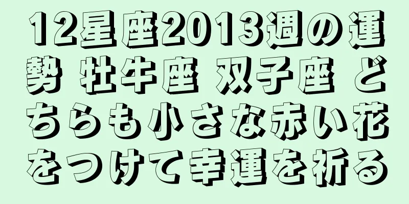 12星座2013週の運勢 牡牛座 双子座 どちらも小さな赤い花をつけて幸運を祈る