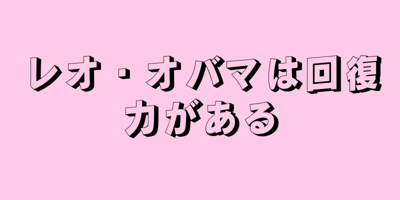 レオ・オバマは回復力がある