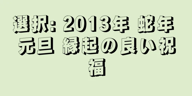 選択: 2013年 蛇年 元旦 縁起の良い祝福