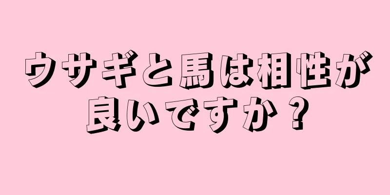 ウサギと馬は相性が良いですか？