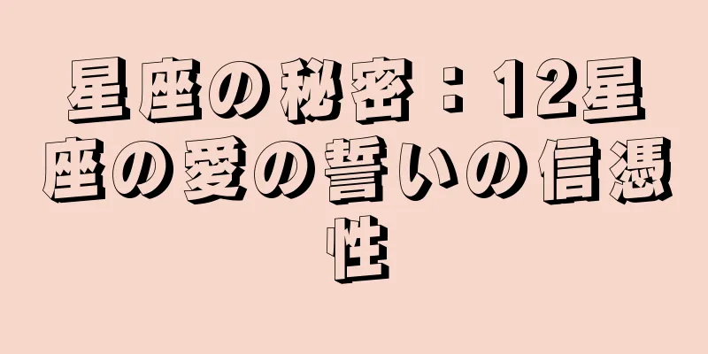星座の秘密：12星座の愛の誓いの信憑性