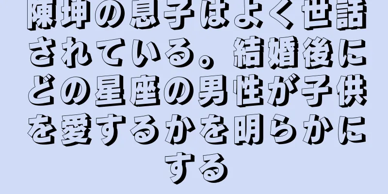 陳坤の息子はよく世話されている。結婚後にどの星座の男性が子供を愛するかを明らかにする