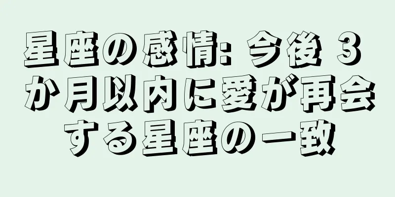 星座の感情: 今後 3 か月以内に愛が再会する星座の一致
