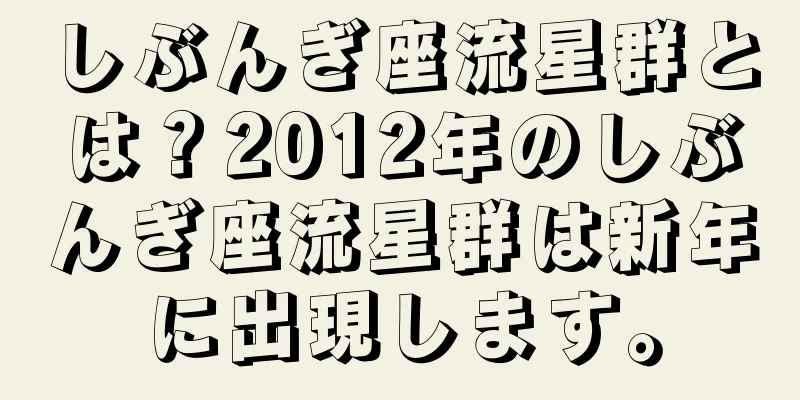 しぶんぎ座流星群とは？2012年のしぶんぎ座流星群は新年に出現します。