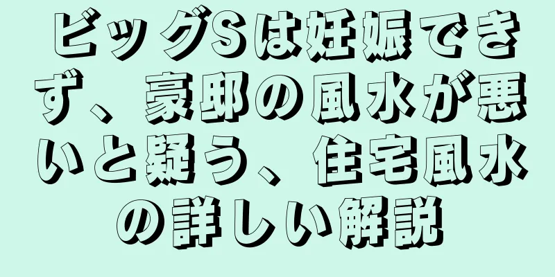 ビッグSは妊娠できず、豪邸の風水が悪いと疑う、住宅風水の詳しい解説