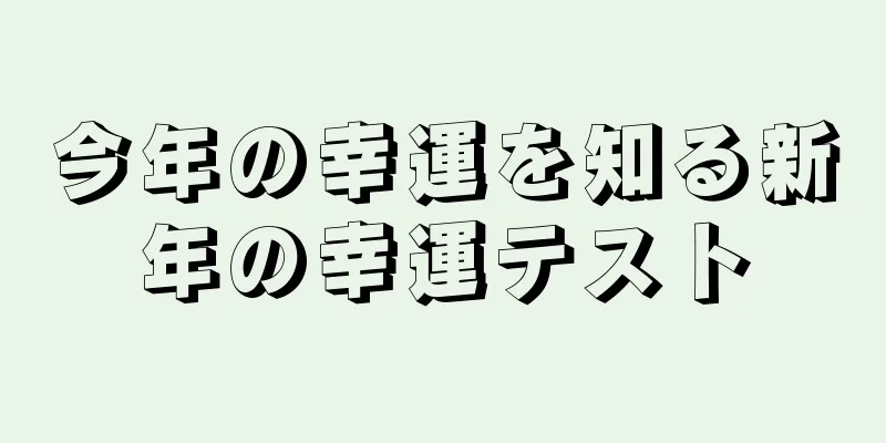 今年の幸運を知る新年の幸運テスト