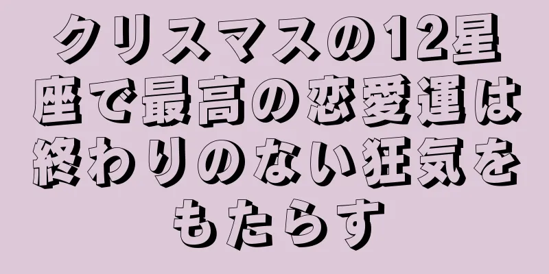 クリスマスの12星座で最高の恋愛運は終わりのない狂気をもたらす