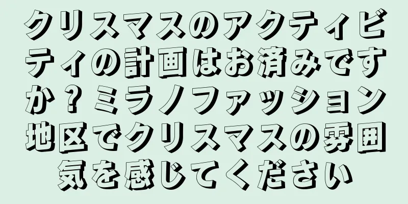 クリスマスのアクティビティの計画はお済みですか？ミラノファッション地区でクリスマスの雰囲気を感じてください