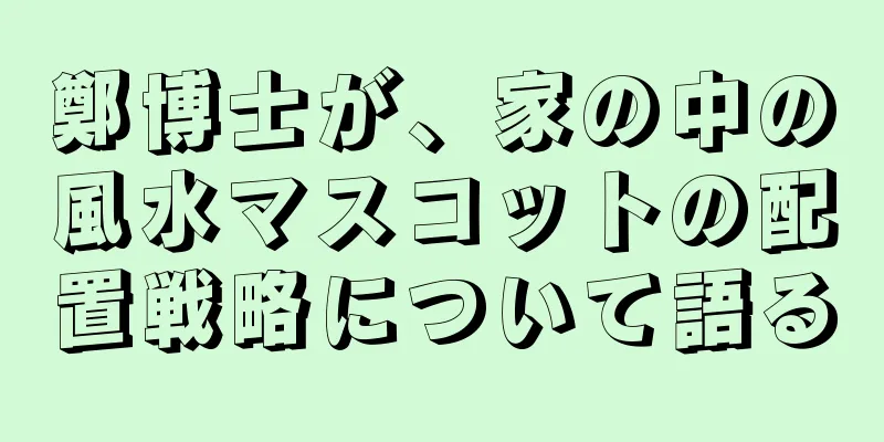 鄭博士が、家の中の風水マスコットの配置戦略について語る